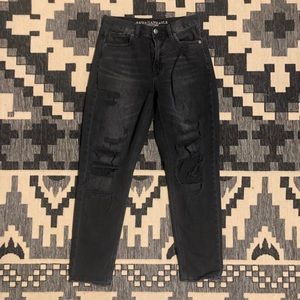 American Eagle Distressed High Waist Mom Jeans Size 2